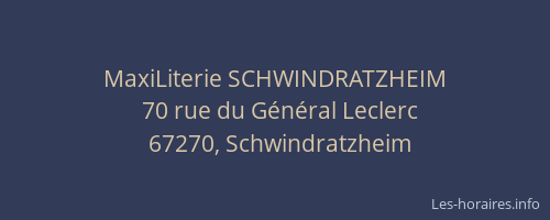 MaxiLiterie SCHWINDRATZHEIM