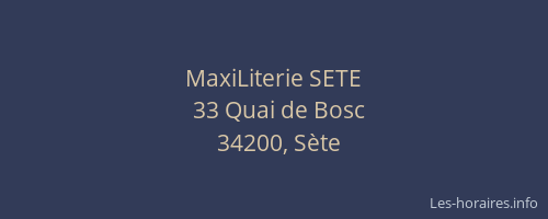 MaxiLiterie SETE