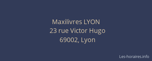Maxilivres LYON