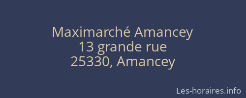 Maximarché Amancey