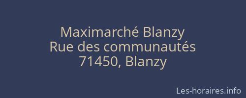 Maximarché Blanzy