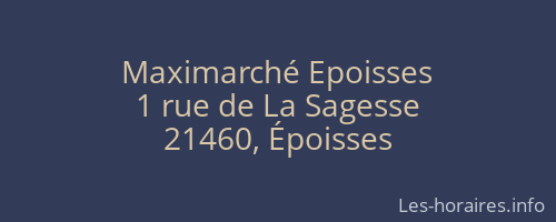 Maximarché Epoisses