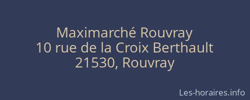 Maximarché Rouvray