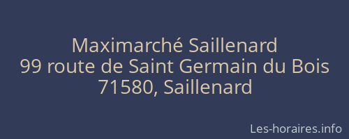 Maximarché Saillenard