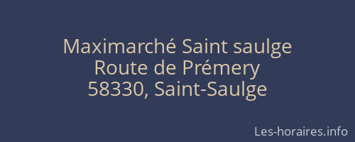 Maximarché Saint saulge