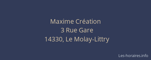 Maxime Cr&eacute;ation
