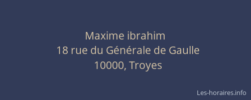 Maxime ibrahim