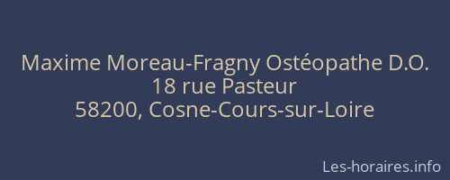 Maxime Moreau-Fragny Ostéopathe D.O.
