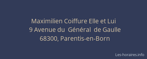 Maximilien Coiffure Elle et Lui