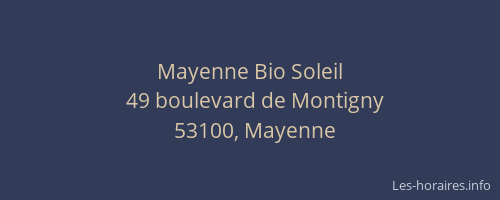 Mayenne Bio Soleil