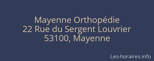 Mayenne Orthopédie