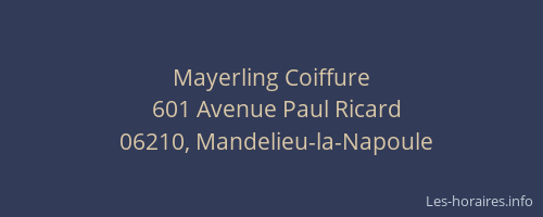 Mayerling Coiffure