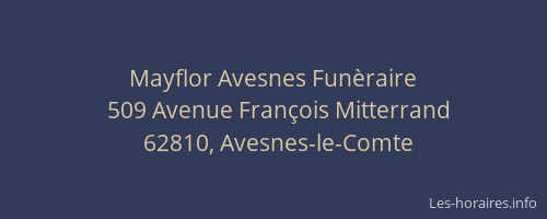 Mayflor Avesnes Funèraire