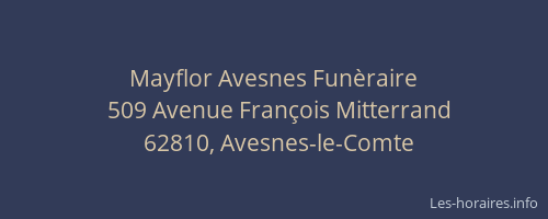 Mayflor Avesnes Fun&egrave;raire