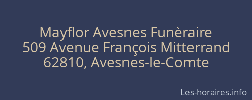 Mayflor Avesnes Funèraire
