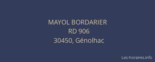 MAYOL BORDARIER