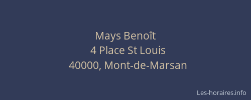 Mays Benoît