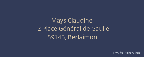 Mays Claudine