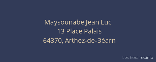 Maysounabe Jean Luc