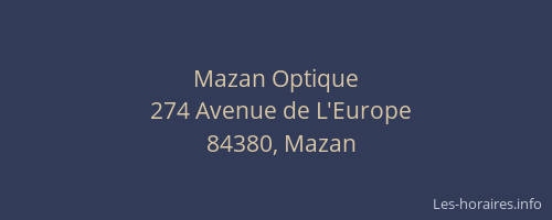 Mazan Optique
