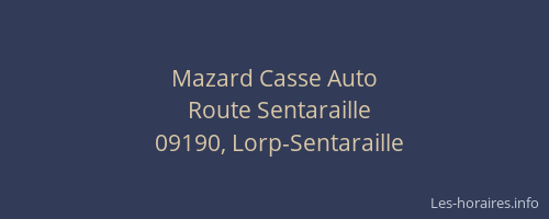 Mazard Casse Auto