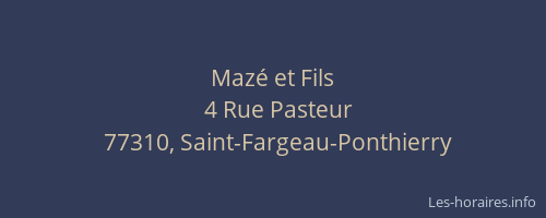 Mazé et Fils
