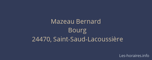 Mazeau Bernard
