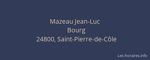 Mazeau Jean-Luc