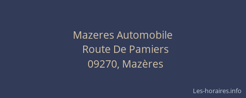Mazeres Automobile