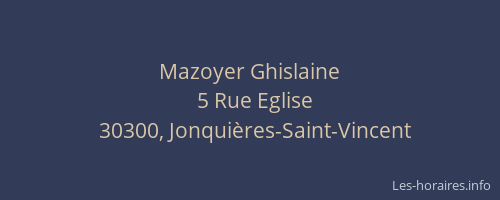 Mazoyer Ghislaine
