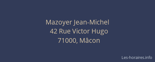 Mazoyer Jean-Michel