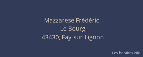 Mazzarese Frédéric