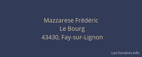 Mazzarese Fr&eacute;d&eacute;ric