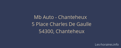 Mb Auto - Chanteheux