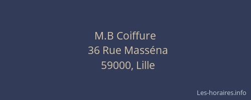 M.B Coiffure