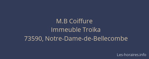 M.B Coiffure