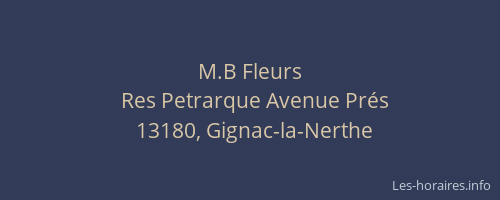 M.B Fleurs