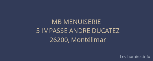 MB MENUISERIE