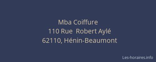 Mba Coiffure