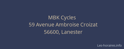 MBK Cycles