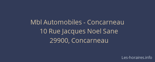 Mbl Automobiles - Concarneau