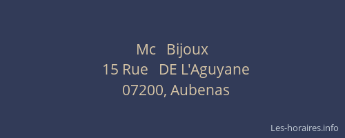 Mc   Bijoux