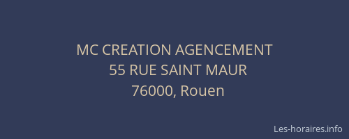 MC CREATION AGENCEMENT