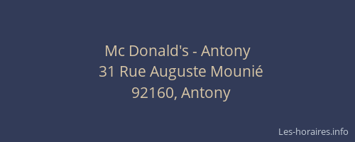 Mc Donald's - Antony