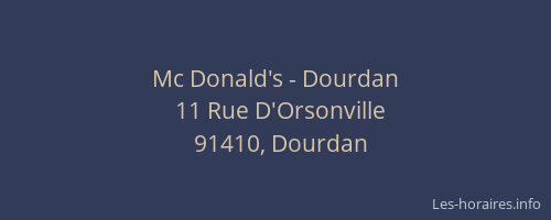 Mc Donald's - Dourdan