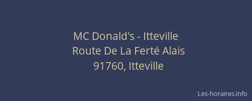 MC Donald's - Itteville