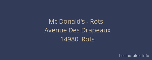 Mc Donald's - Rots