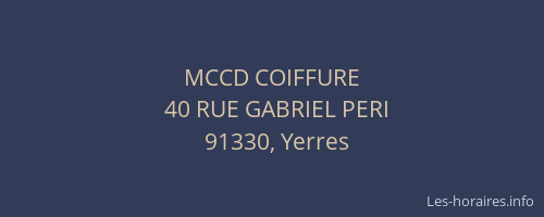 MCCD COIFFURE