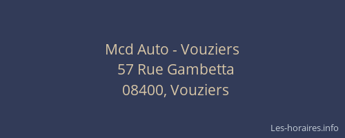 Mcd Auto - Vouziers