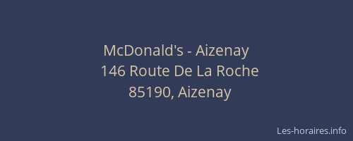 McDonald's - Aizenay